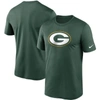 NIKE NIKE GREEN GREEN BAY PACKERS LOGO ESSENTIAL LEGEND PERFORMANCE T-SHIRT