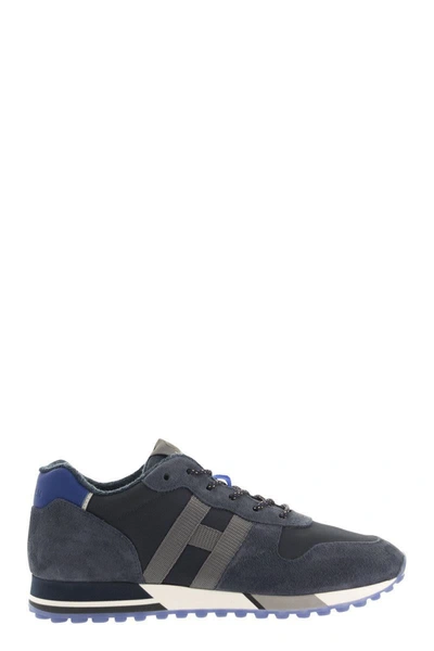 Hogan H383 Lace-up Trainers In Blue