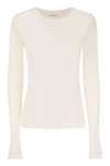 Sportmax Long-sleeved T-shirt In Milk