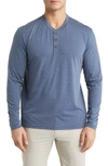 Fair Harbor The Seabreeze Performance Long Sleeve Henley In Dark Denim