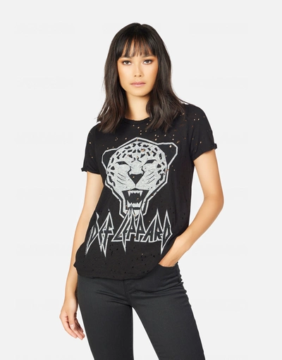 Lauren Moshi Bess Tiger Def Leppard In Black