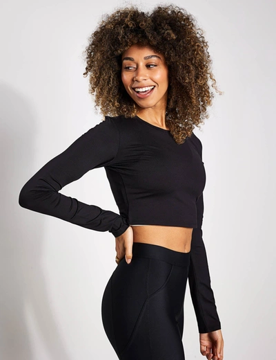 Alo Yoga Black Finesse Long Sleeve T-shirt