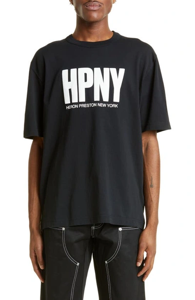 Heron Preston Logo Graphic Tee In Black White