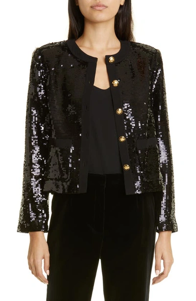 Nili Lotan Katherine Sequin Jacket In Black