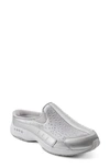 Easy Spirit Travelstones Womens Suede Embellished Slip-on Sneakers In Silver 040