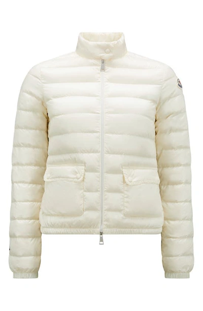 Moncler Lans Quilted Hooded Down Jacket In Natural