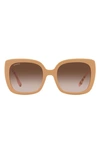 Burberry Icon Stripe Square Acetate Sunglasses In Beige