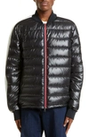 Moncler Arroux Feather Padded Bomber Jacket In Black