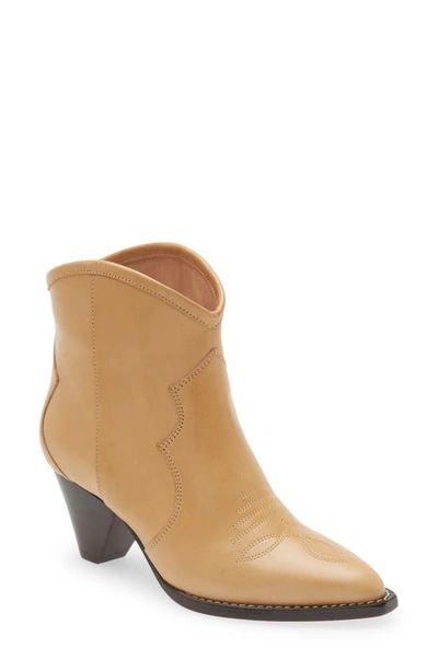 Isabel Marant Darizo Leather Ankle Boots In Beige