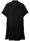 YOHJI YAMAMOTO YOHJI YAMAMOTO LONG LENGTH POCKET SHIRT - BLACK,HDD0121310211927443