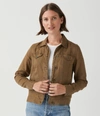 Michael Stars Jean Linen Jacket In Dlma