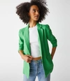 Michael Stars Lottie Linen Blazer In Fld