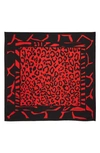 Dolce & Gabbana Animal-print Silk Scarf In Brightred