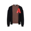 Ambush Logo Printed Color-block Crewneck Sweatshirt In Black