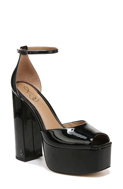 SAM EDELMAN KORI ANKLE STRAP PEEP TOE PLATFORM SANDAL