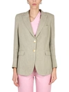 Saulina Angelica Button-fastening Blazer In Beige
