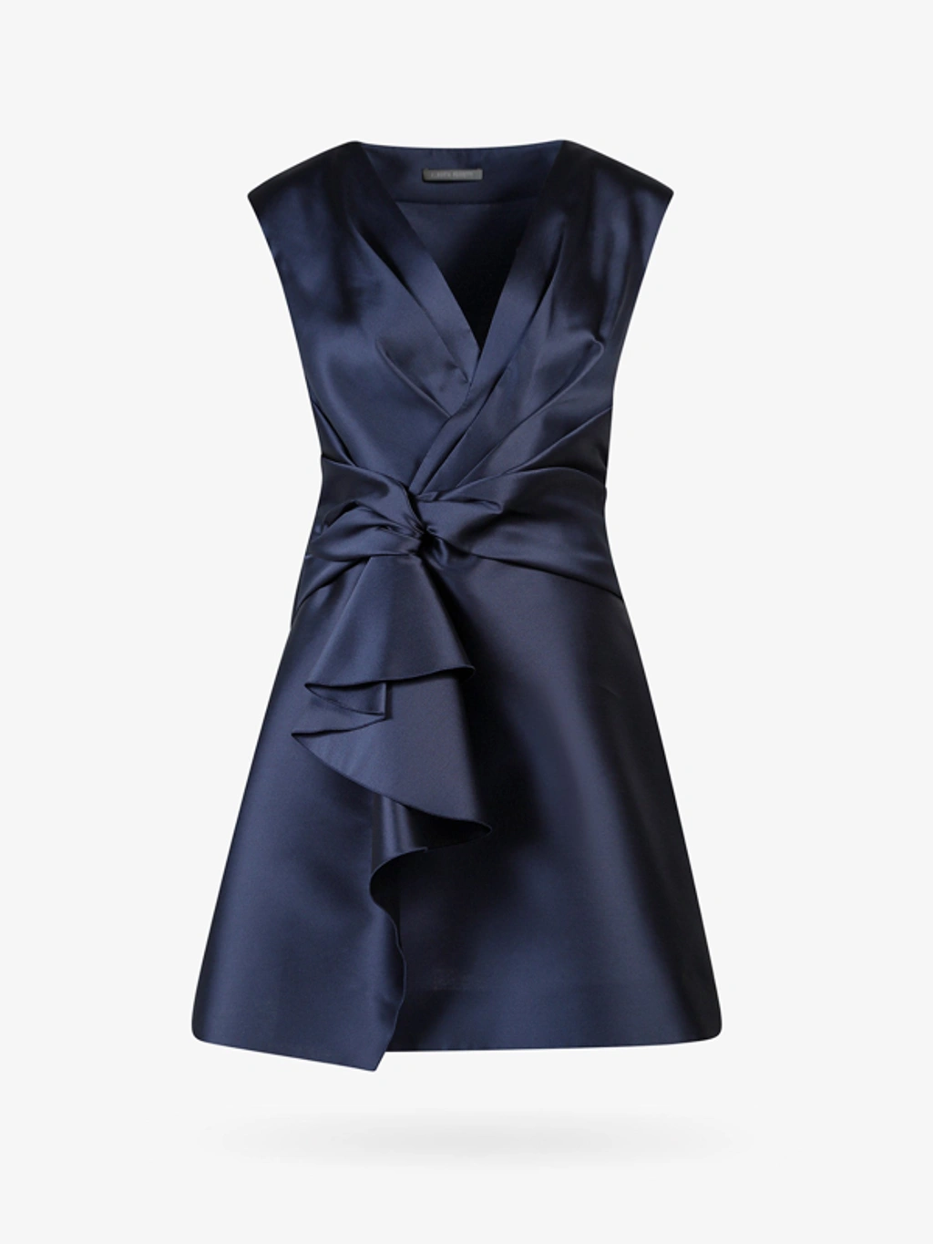 Alberta Ferretti Sleeveless Pinched-waist Dress In Blue