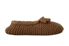 DOLCE & GABBANA DOLCE & GABBANA ELEGANT WOOL KNIT BALLERINA FLATS IN WOMEN'S BROWN