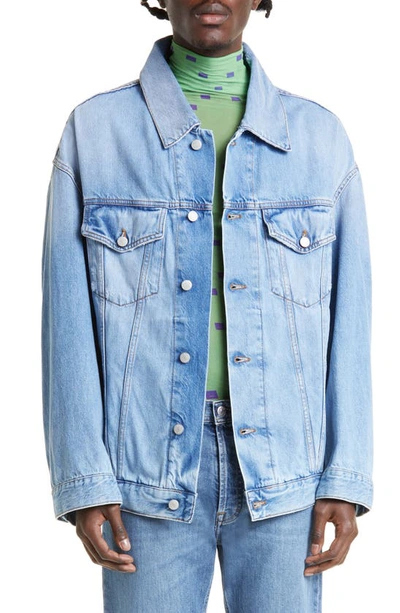 Acne Studios Button-front Denim Jacket In Light Blue