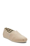 Toms Alpargata Slip-on In Natural Undyed Heritage Canvas