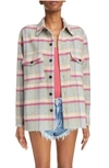 Isabel Marant Étoile Faxon Plaid Wool Blend Shirt Jacket In Celadon