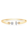 Sara Weinstock Unity Reverie Marquise And Cushion Diamond Bangle Cuff In Yellow Gold