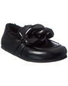 Jw Anderson Closed Back Leather Chain Loafers In Black