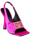 Versace Medusa Plaque Heeled Sandals In Pink