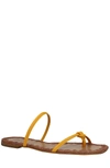 BCBGMAXAZRIA BALI YELLOW LEATHER FLAT SANDAL