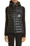 Moncler Glygos Puffer Vest W/ Hooded Collar In Black
