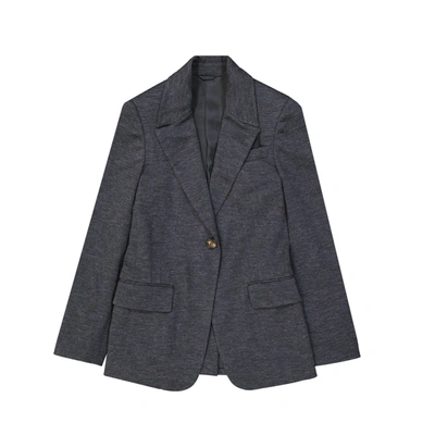 Brunello Cucinelli Wool Blazer In Grey