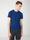 Frank + Oak Calder Print Cotton-Blend T-Shirt in Navy,81380