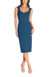 Dress The Population Elle Dress In Peacock Blue