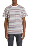 Missoni Stripe Cotton T-shirt In Beige