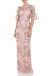 JS COLLECTIONS JS COLLECTIONS DAPHNE EMBROIDERED SEQUIN COLUMN GOWN