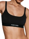 Tom Ford Logo Band Jersey Bralette In Black