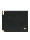 Tom Ford Hinged Leather Bifold Wallet In Black
