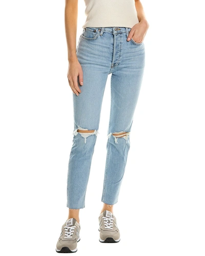 Re/done 90s 60s Fade High-rise Ankle Crop Jean In Blue
