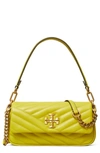 Tory Burch Kira Chevron Patent Small Flap Shoulder Bag Yellow Leather  ref.651132 - Joli Closet