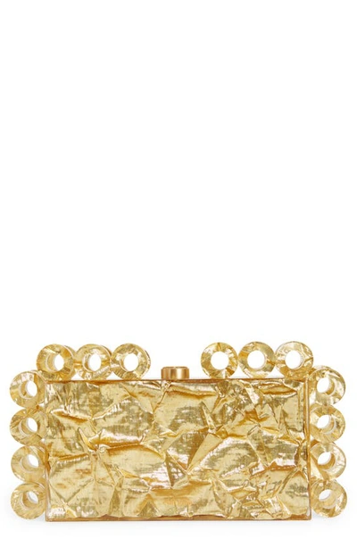 Cult Gaia Harlow Acrylic Clutch In Gold