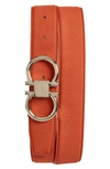 FERRAGAMO FERRAGAMO DOUBLE GANCIO BUCKLE LEATHER BELT