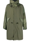 Children Of The Discordance Drawstring-hood Parka Coat In Kaki