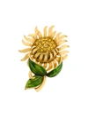 DOLCE & GABBANA sunflower brooch,BRASS,CRYSTAL