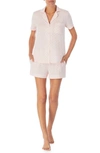 Kate Spade Print Short Pajamas In Pink Heart
