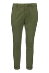 Dondup Rolled Cuffs Trousers Pockets In Green