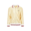 Moncler Genius Light Yellow Zip-up High Neck Sweatshirt In Shiny Technical Jersey In Yellow &amp; Orange