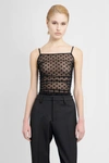 Misbhv Mesh Monogram Draped Top In Black