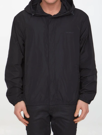 Off-white Diag Tab Windbreaker In Black