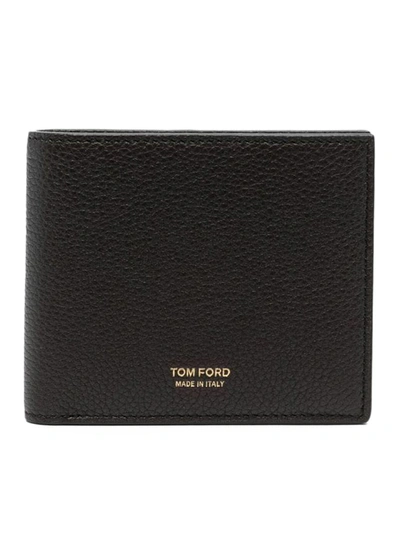 Tom Ford Grained Sheepskin Wallet In Black
