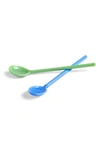 HAY HAY SET OF 2 SOLID GLASS SPOONS